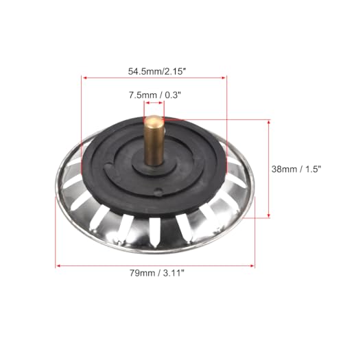 Colador de acero inoxidable para fregadero de cocina 79 mm miniatura 2