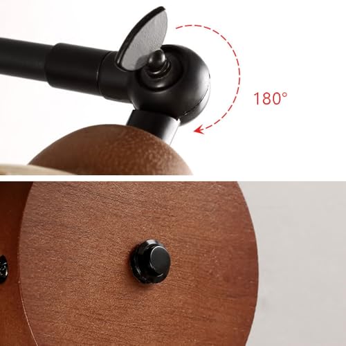 Lámpara de pared de travertino amarillo y madera de granja con interruptor 8