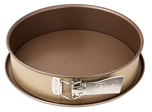 Zenker Springform "Mojave Gold" With Flat And Tubular Base, Gold/Mahagony, 10.24" #TOP2