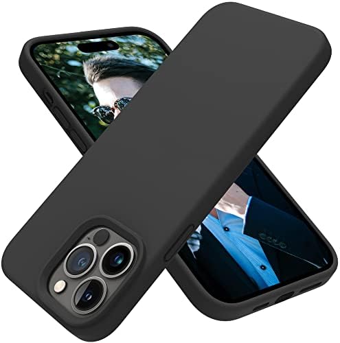 OTOFLY Designed for iPhone 14 Pro Max Case, Silicone Shockproof Slim Thin Phone Case for iPhone 14 Pro Max 6.7 inch (Black)