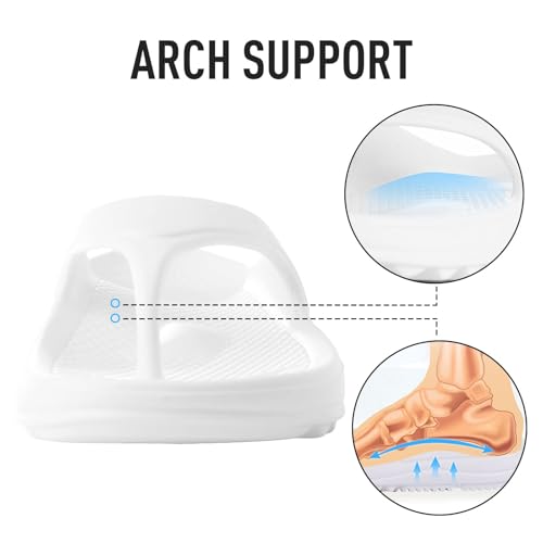 Image of shevalues Orthopedic Sandals for Women Arch Support Recovery Flip Flops Pillow Soft Summer Beach Shoes
