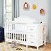 DaVinci Charlie 4-in-1 Convertible Mini Crib and Changer Combo in White, Greenguard Gold Certified