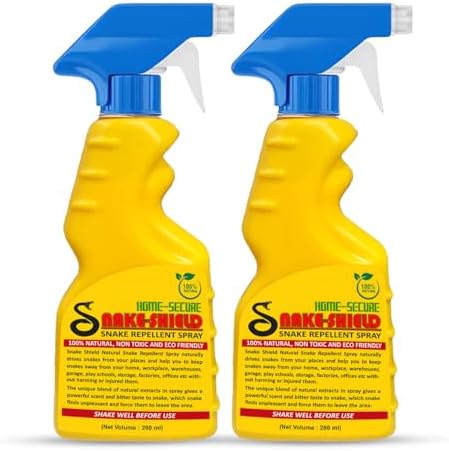 - Home-Secure Snake Shield Snake Repellent Spray |Natural Herbal Snake Away Spray | Pet Safe, Non-Toxic, Bio Degradable | Snake Repellent For Outdoors Indoors (Pack of 2)