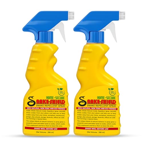 Home-Secure Snake Shield Snake Repellent Spray |Natural Herbal Snake Away Spray | Pet Safe, Non-Toxic, Bio Degradable | Snake Repellent For Outdoors Indoors (Pack of 2)