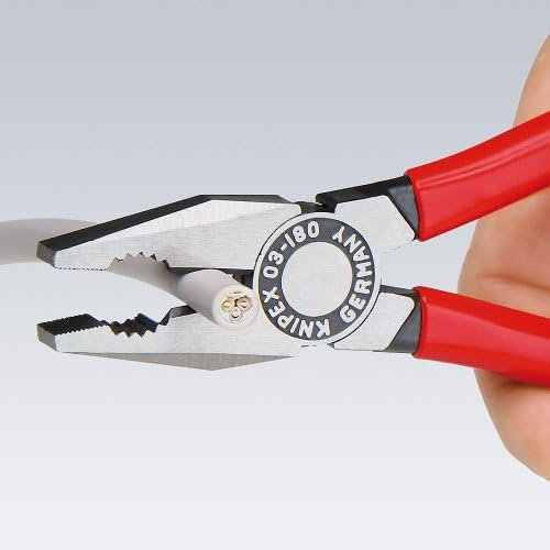 Knipex Combination Pliers black atramentized, plastic coated 180 mm 03 01 180 EAN