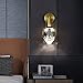He-shop LED Indoor Wall Light, Crystal Wall Light LED Copper Wall Sconce Modern Wall Lamp, Luxury Brass Wall Lighting Fixtures with Animal Decoration for Living Room Bedroom Bedside Hallway Stairs