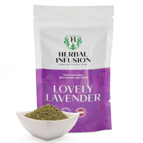 Herbal Infusion Lovely Lavender mélange d'herbes douces - mélange d'herbes de lavande, de molène et de feuilles de framboisier - herbes apaisantes