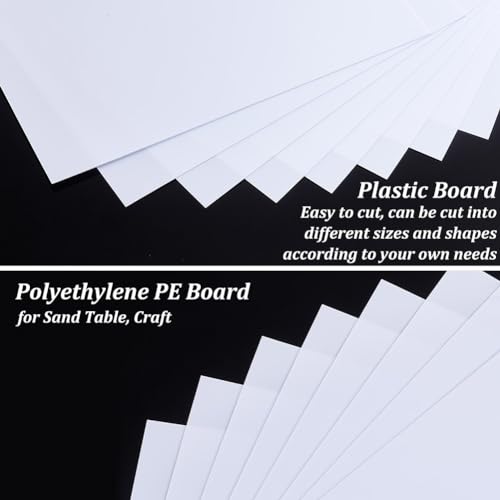 Image of OLYCRAFT 8 Sheets White ABS Plastic Sheet 10.4x7.9 Inch ABS Plastic Plates 0.5mm Thick Hard Plastic Sheet for Architectural Models Sand Table Building Model Material Supplies