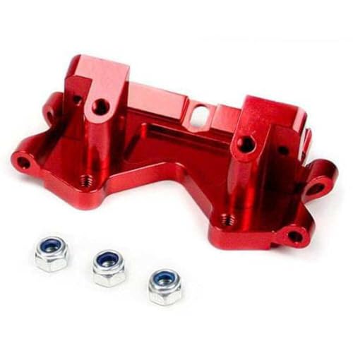 Atomik - Alloy Front Lower Bulkhead - Replacement Part Traxxas 1/10 Slash & Other Models - Hardened Billet 6061 Aluminum - Lightweight & Durable Performance - Front Chassis Upgrade Part 2530 - Red