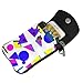 Women's Premium PU Leather Cell Phone 80S 90S Fashion Style Geometric Colorful Art Wallet Passport, Credit Card Storage Organizer Removable Shoulder Strap