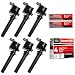 MAS Set of 6 Brand New Compatible Ignition Coil and 6 Motorcraft SP493 Spark Plugs DG513 DG500 SP493 C1458 FD502 UF406 C1387 FD495 for Ford Mazda Mercury 3.0 V6 DG-500