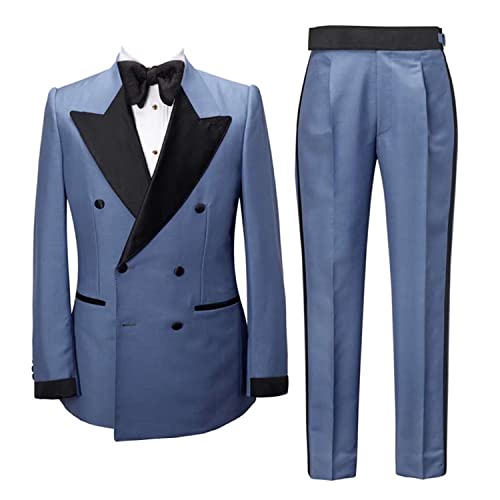Costume 2 pièces homme en smoking haut de gamme à double boutonnage