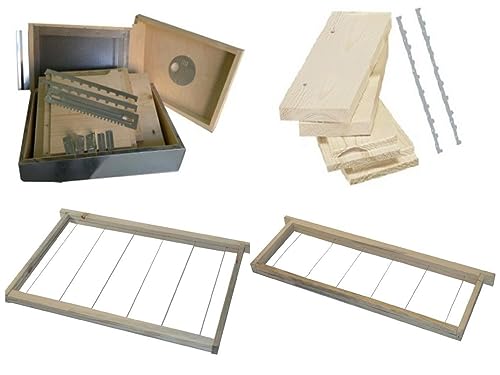 Melario cm 43,5x50x17h Arnia per Api, Arnia cubo con melario da Montare e telaini Nido e melario infilati - Apicoltura