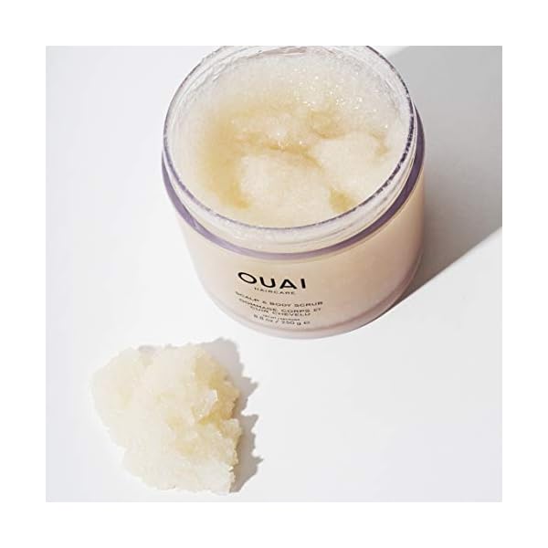 OUAI-Scalp-Body-Scrub-Deep-Cleansing-Scrub-for-Hair-and-Skin-that-Removes-Buildup-Exfoliates-and-Moisturizes-Made-with-Sugar-and-Coconut-Oil-Free-from-Parabens-Sulfates-and-Phthalates-88 OUAI Scalp & Body Scrub, Melrose Place - Exfoliating Body Scrub with Sugar & Coconut Oil Blend for Smooth, Moisturized Skin - Gentle Scalp Scrub for Removing Product Build Up (8.8 Oz)