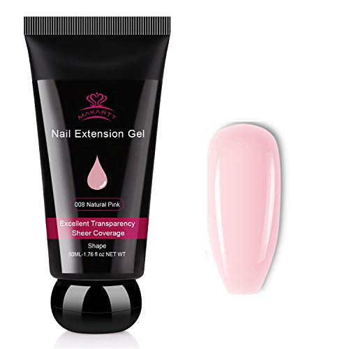 Makartt Nail Extension Gel Natural Pink Builder Gel Nail Gel Trendy Nail Art Design Nail Extension Gel Salon Nail Easy...