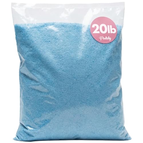 Podzly Decorative Bulk Craft Sand – 20 lb Blue Fine Grain Colored Sand for Crafts, Vases, Centerpieces, Wedding Décor, Party Displays, Classroom Activities & DIY Projects – for Kids and Adults
