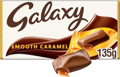 Galaxy Chocolate Bar Smooth Caramel & Milk Chocolate 135g Ideal Christmas Chocolate Gifts Snacks or Hamper