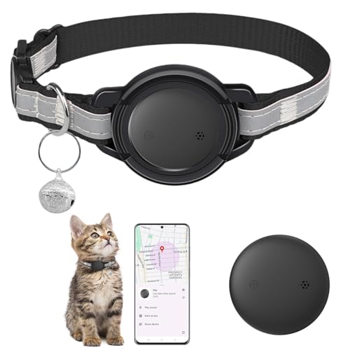 NozlaID GPS Tracker Katze Android, Mini SmartTag Tracker Ohne ABO für Katze, Kompatibel mit Google Find Hub (nur Android Geräte), Reflektierendes...