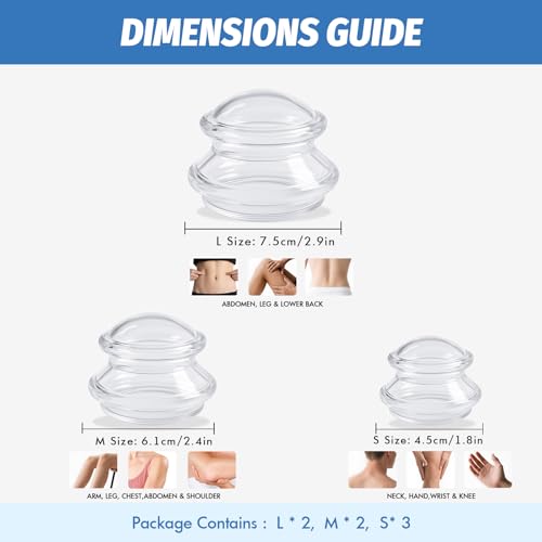 ELERA Elera Silicone Professional Cupping Massage Therapy Cups Set for Muscle Soreness Pain Relief