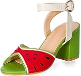 Banned Damen Schuhe »Juicy Rosa Lee« Wassermelone Retro Riemchen Sandalen Pumps