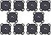 BCP 10 Sets 18mm Sew in Magnetic Bag Clasps Plum Blossom Bag Button, Snaps, Clasps, Great for Sewing Craft Clothing Bag (Smoke Black)