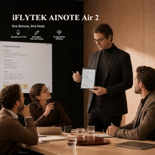 iFLYTEK AINOTE Air 2, 8,2 Zoll AI Notiztablett, E Ink Digitales Notizbuch mit Stift, Voice-to-Text Transkription, Mehrsprachiger Meeting-Minuten-Zeitplan
