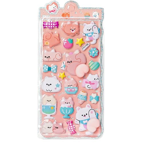 おしりシール ぷにぷに 夜光 暗闇で光る ももプリッツ 立体シール スクイーズ風 ぷにぷに触感 蓄光 桃尻 ハート 型ストレス解消 手帳デコ スマホケース かわいい 動物 いぬ パンダ (仲良し子犬)