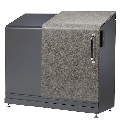 多機能ボックス スライドダスポン ハイスリム スタンダードモデル 600L ワンタッチ棚付き (黒ZAM®仕様) (セラミック)