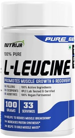 NutriJa L-Leucine - (100 grams) 100% Pure & USP Grade- Intra Workout Supplement Powder| for Muscle Recovery And Building Lean Muscles