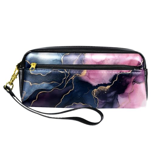 Astuccio astuccio estetico acquerello e per matite grigio oro