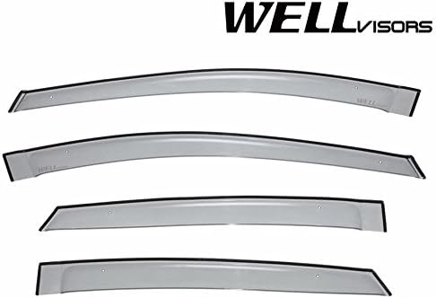 WellVisors Side Window Wind Deflector Visors - Made for and Compatible with Prius 2004 2005 2006 2007 2008 2009 Premium Series