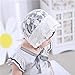 Bigface Up Baby Girls Eyelet Lace Breathable Bonnet Sun Protection Hat Christening Bonnet(Flower Pattern)