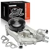 A-Premium Water Pump (W/ Thermostat) Compatible with Chevy, GMC, & Cadillac Models, 4.8L 5.3L 6.0L - Silverado, Tahoe, Suburban, Sierra, Yukon, H3 - Replace# AW6009 45002 252-901