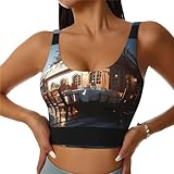 QJKFDHG Pirate Tavern Damen Sport-BHs - Hohe Unterstützung Workout Tops für Frauen Yoga Sport BH Bralettes mit Unterstützung, Schwarz , L