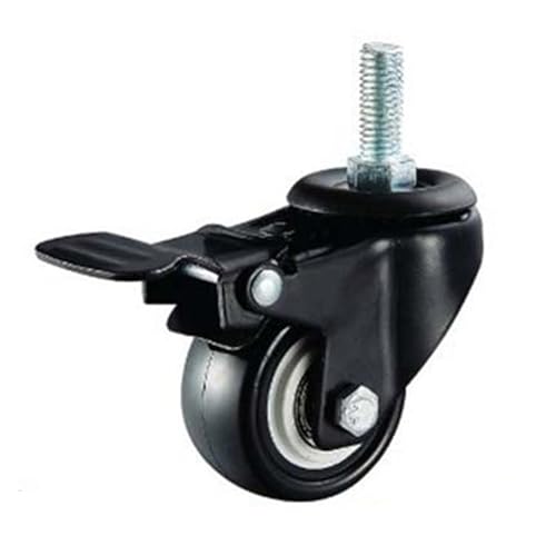 Rueda giratoria de repuesto for maleta de equipaje, freno de fondo, rueda de diamante dorado, rueda universal, polea de rodillo de 2 pulgadas, rueda de remolque (Color : Grey, Size : 2 inch flat br