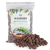 WAURHER Leca Expanded Clay Pebbles 1LB Grow Media for Indoor Plants Hydroponic Growing Gardening...