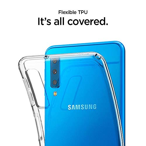 Image of COVERBLACK Rubber Silicone Back Cover for Samsung Galaxy A7-2018 EDI - Transparent