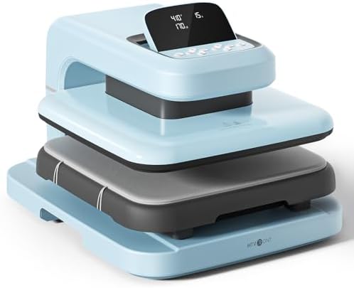 HTVRONT Auto Heat Press 2 - Heat Press Machine for T Shirts with Adjustable Pressure & Higher Heating Height, Heats Up Fast & Evenly Heat Press 15x15 for HTV, Sublimation, Heat Transfer Projects