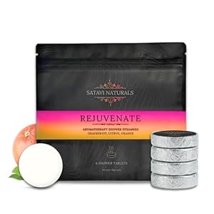 Shower Steamers 6 Pack – Aromatherapy Shower Bombs for Stress Relief – Spa Self Care Gift Set, Holiday Stocking Stuffers for Women & Men – Citrus