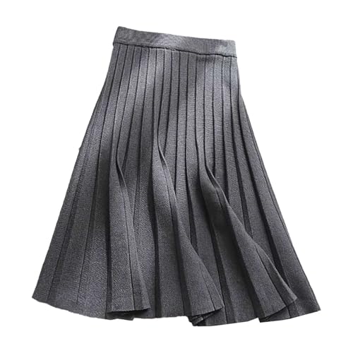 Jupe crayon plissée midi élégante à taille haute pour femme