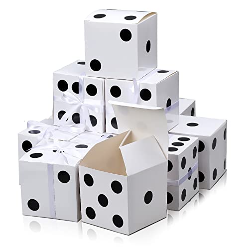 Boîtes cadeaux de 10cm en forme de dés pour emballages de fête casino
