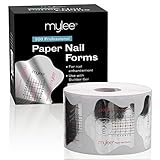 Mylee Nagelpapier-Formen, Zum Nagelverlängerungen, Selbstklebende Nagelmodellierschablonen, Verwendbar mit Polymer Gel, Builder Gel und Acryl, DIY Sticker Guide, Maniküre Designpapier, 500 Stück