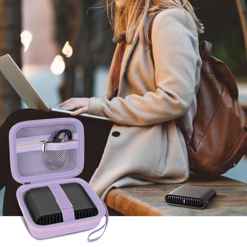 Image of Case Compatible with TP-Link Ultra-Portable Wi-Fi 6 AX1500 AX3000 Travel Router, Storage Holder for TL-WR1502X TL-WR3002X Portable WiFi Hotspot, Ethernet Cable Network (Box Only)-Purple