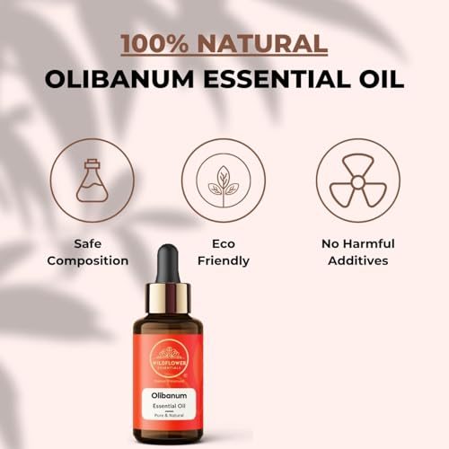 Image of Olibanum Essential Oil (Boswellia carterii) Pure | Non-Sticky | Non-Greasy | Lightweight | Men & Women | All Skin Types | Steam Distilled 30ml (1 oz)