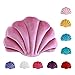JUNGEN Coussin Coquillage Oreiller Décoratif Coquillage élastique Décoration d’intérieur pour la Maison Le lit Le Canapé Le Bureau Oreiller de Dessin Animé Vin Rouge 46*33cm