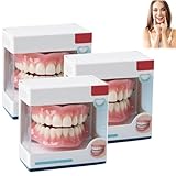 Multifunktionales Silikon-Zahnprothesen-Set, Snap-On-Zahnprothesen-Einpassungsset, Komplettlösung für Vollprothesen, weich und bequem, für den täglichen Gebrauch (3pcs)