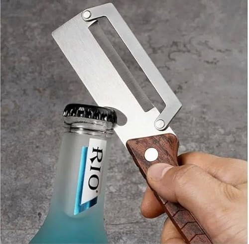 Image of Vegetable Peeler Stainless Steel with Wooden Handle, Heavy Duty Fruit & Vegetable Peeler Knife, Ergonomic Grip, Smooth Peeling Tool for Kitchen Use