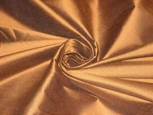 Soie Dupioni marron caramel tissu de 54 pouces pour salon cosy