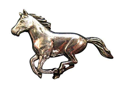 Ansteckpin Pferd im Galopp | für den Hut oder das Revers | Perfekt zum Reit-Outfit | Anstecker Pin Button | Altsilber