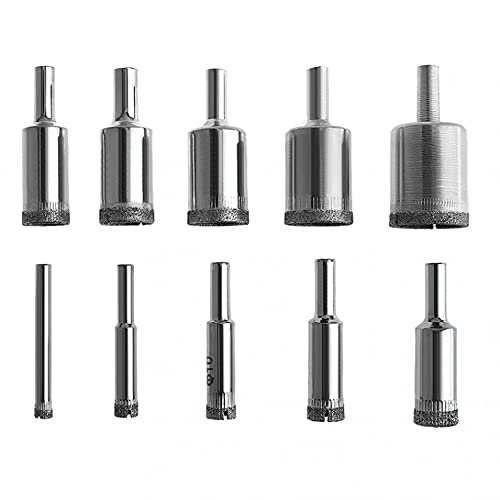 Juego de 10 brocas diamantadas para vidrio y azulejos miniatura 3